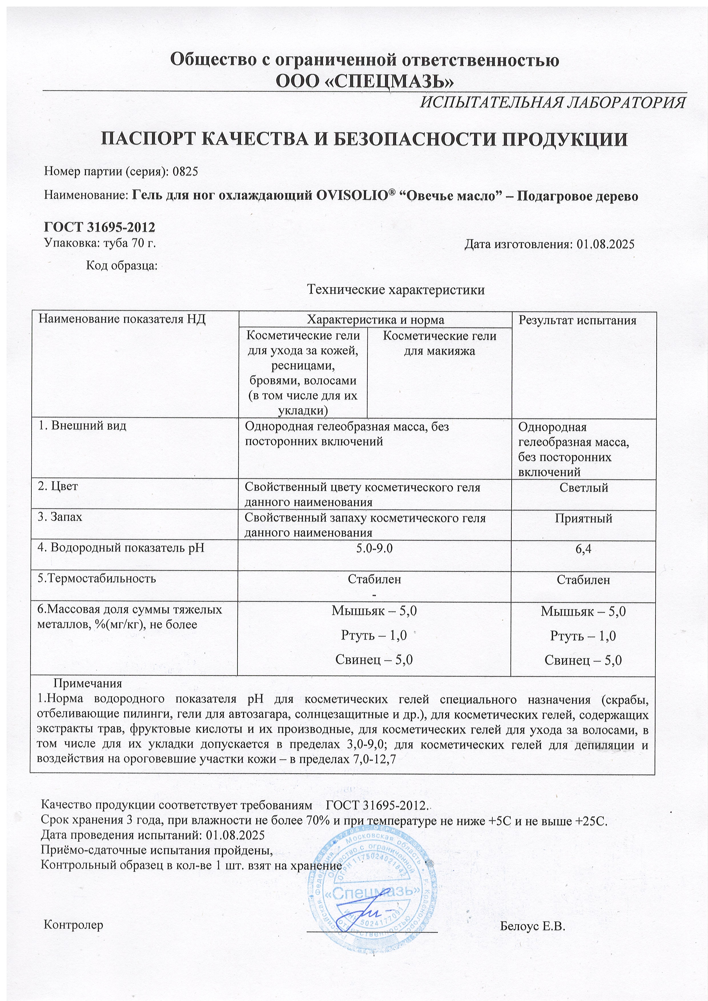 Паспорт №082025